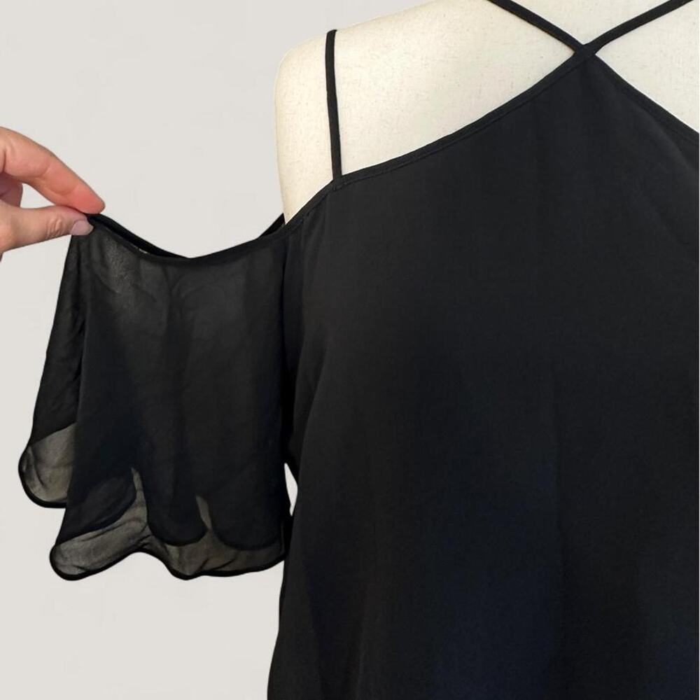 City Chic black chiffon blouse